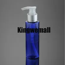 300 шт/партия 100 мл ПЭТ пластик пустой красивый косметический контейнер лосьон насос бутылка синий цвет