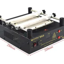GORDAK 853 Высокая мощность ESD BGA паяльная станция PCB предварительного нагрева и распайки ИК станция предварительного нагрева