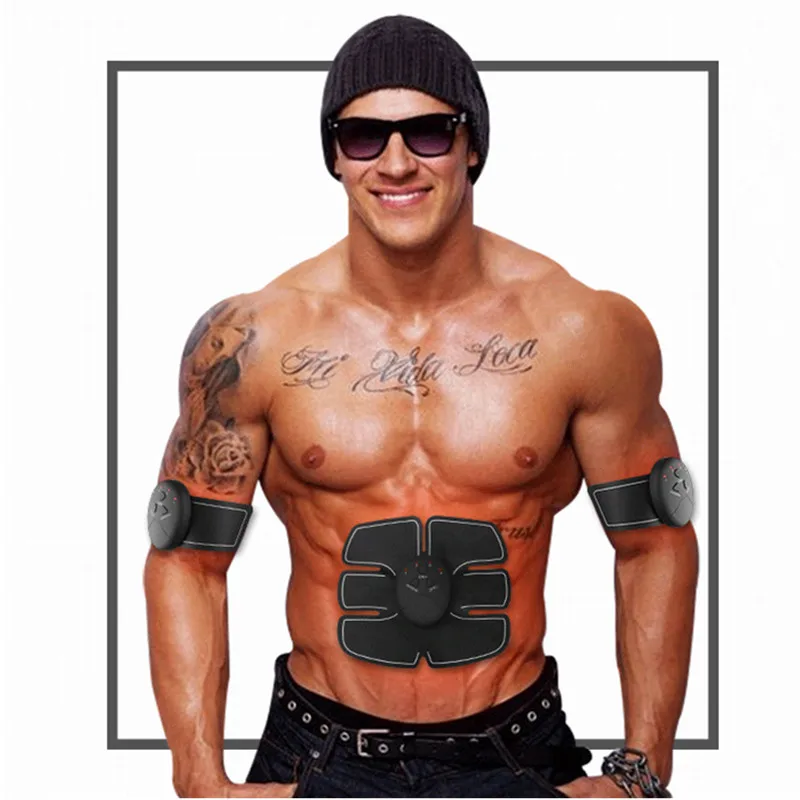 Smart EMS Stimulator Abdominal Muscle Exerciser Training Gear Fitness Abs Fit Muscles Intensive Training Body Slimming Massage