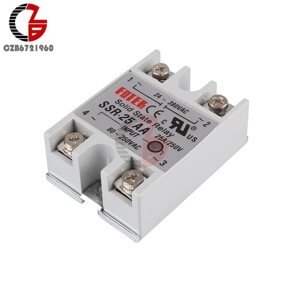 Solid State Relay SSR-40AA SSR-60AA SSR-75AA SSR-100AA AC 24V-380V 80-250V SSR 40AA 60AA 75AA 100AA 40A 60A 75A 100A Relay