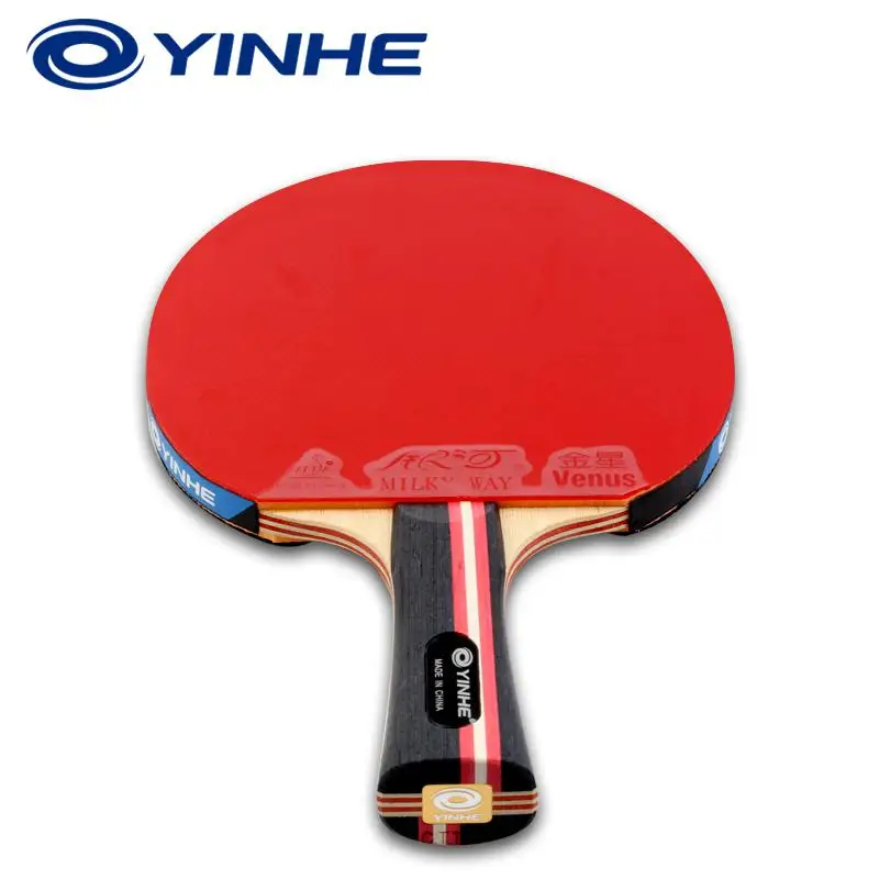 Yinhe Galaxy 7 звезд Национальный Настольный теннис ракетка прыщи-в резиновой ракетки для пинг понга - Цвет: long handle