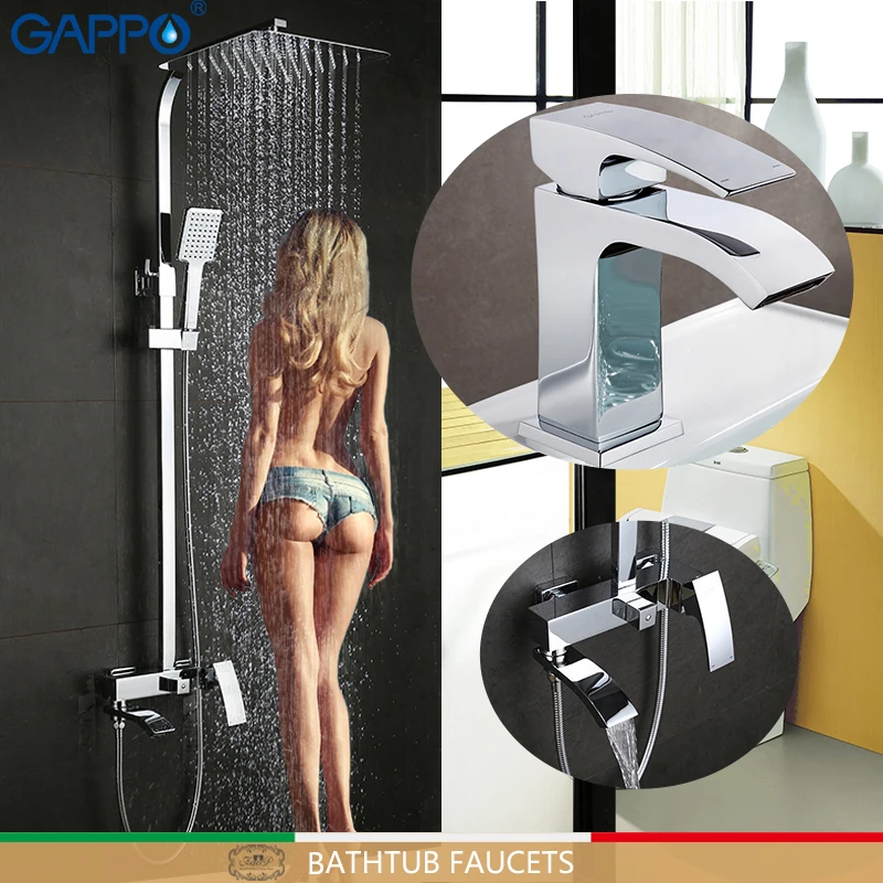 Billig GAPPO Badewanne Armaturen badewanne mixer wasserfall dusche wasserhähne becken armaturen basin mischbatterie regen dusche set