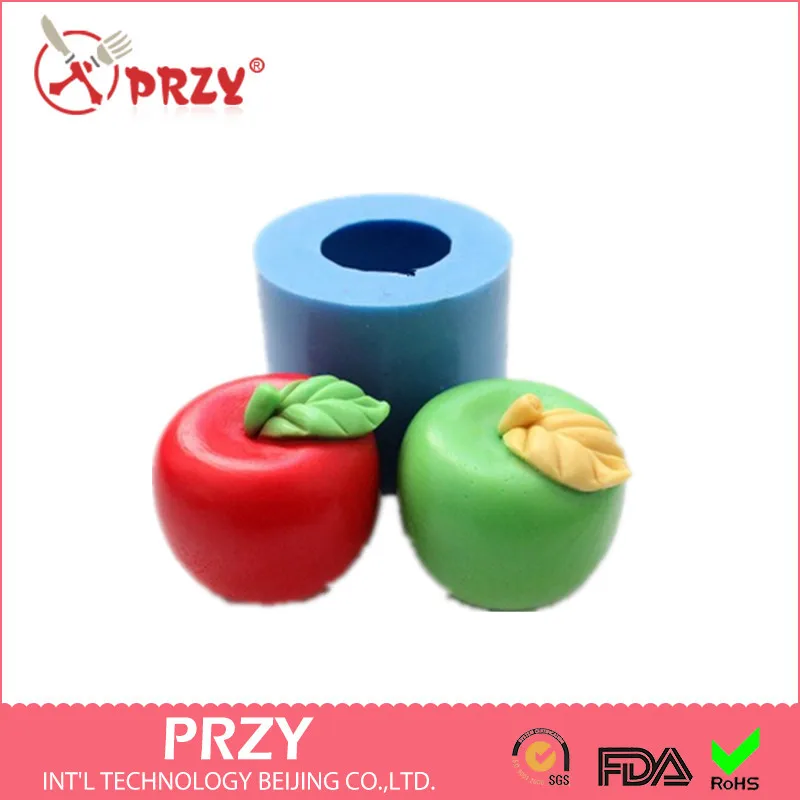 

Free shipping DIY 3D Christmas Eve apple modelling silicon soap mold Cake decoration mold Handmade soap mold aroma stone molds