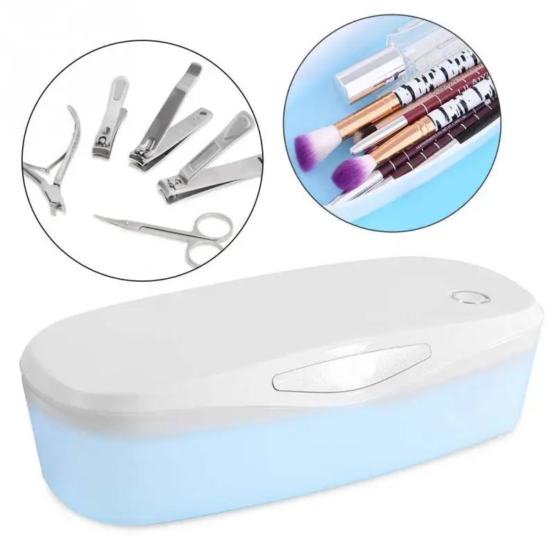 

UV Light Disinfection Sterilizer Box LED Sterilize Nail Art Tool Tweezers Makeup Brush Cleaning Sterilizer Cosmetic Kit