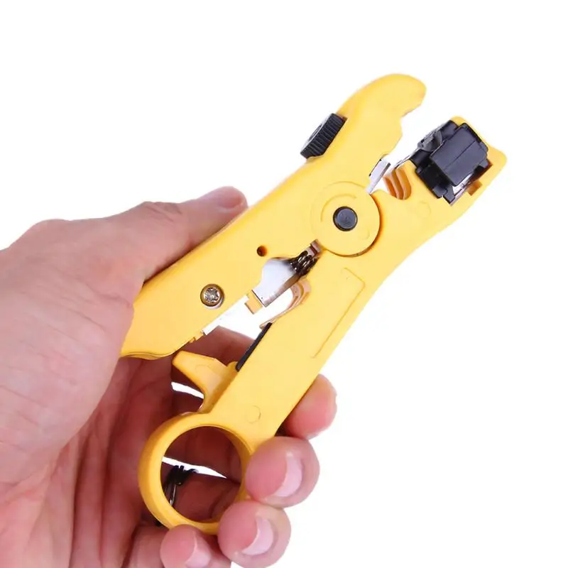 network cable repair maintenance tool kit Multifunction Coaxial Cable Stripper Clamp Crimping Plier Wire Stripper for RG69/6/11/7 Telephone Flat wire Network twisted pair line toner tracer