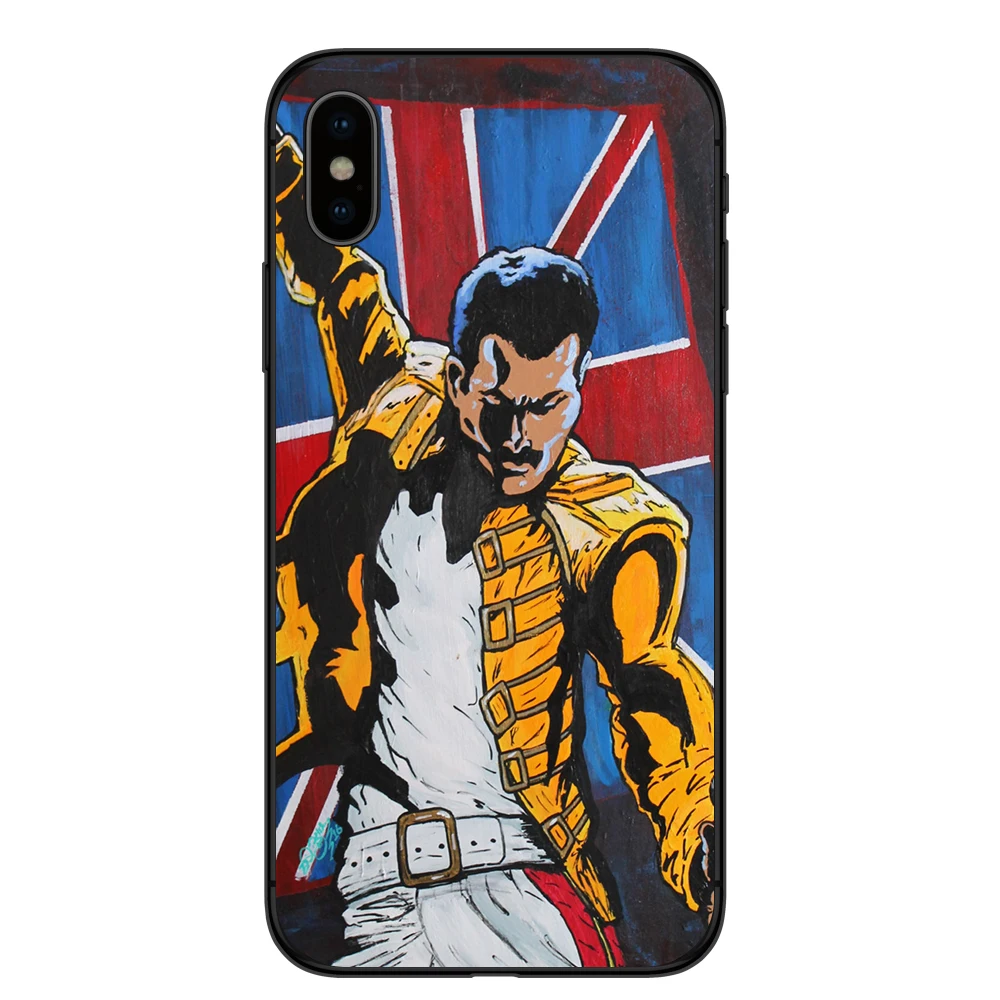 KACKYFUL чехол для телефона для Coque iPhone X XR XS Max 8 8Plus 7 7Plus 6 6S Plus 5S SE Фредди Меркури Queen band Мягкий силиконовый чехол