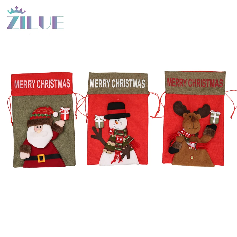 Zilue 1Pcs lot Christmas Candy Apple Jubilation Bag Christmas Home Decor Gift For Children Bags 