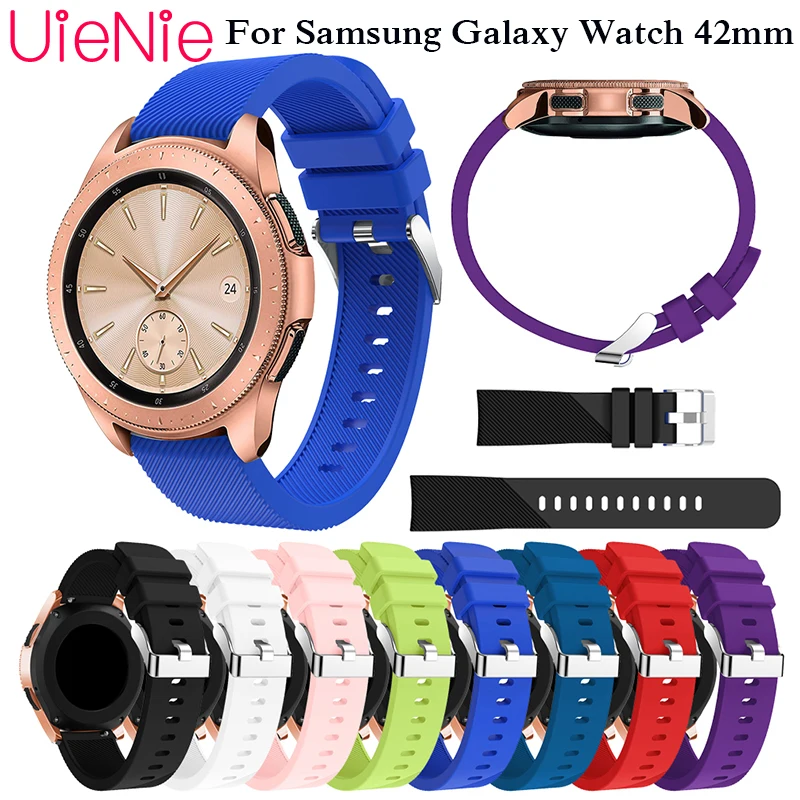 

20mm silicone watchband for samsung Galaxy watch 42mm striped replacement bracelet band strap for samsung gear S2 accessories