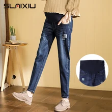 Весенне-осенние джинсы для беременных женщин; удобная одежда для беременных женщин; брюки для кормления; M-5XL