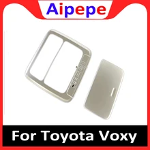 ABS хром матовая Передняя Задняя лампа для чтения осветительная лампа декоративная рамка-крышка для Toyota Voxy Noah R80