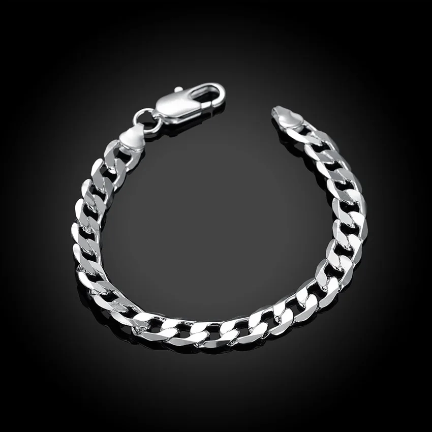 20CM Punk Style Silver plated Bracelets Chain Hip hop DIY Metal Charms European Charm Cool Bracelet For men jewelry gift for him 20CM Punk Style Silver plated Bracelets Chain Hip hop DIY Metal Charms European Charm Cool Bracelet For men jewelry gift for him