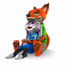 Balody мини блоки мультфильм строительные игрушки милый кролик Джуди Ник лиса Модель Кирпичи детей DIY образовательная сборка мультфильм кирпичи