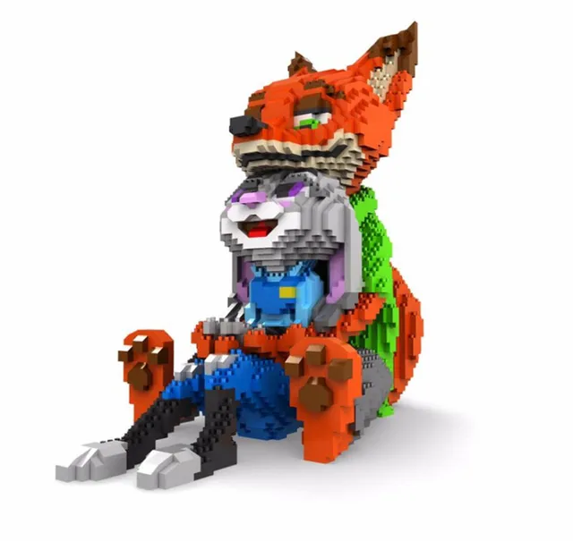  US $29.44  Balody Mini Blocks Cartoon Building Toy Cute Judy Rabbit Nick Fox Model bricks children DIY educati