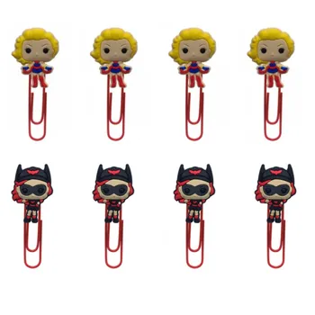 

8pcs Super Hero Girls Bookmark for Books Bombshells Paper Clips Stationery for Student Teacher Metal Book Mark Kid Gift