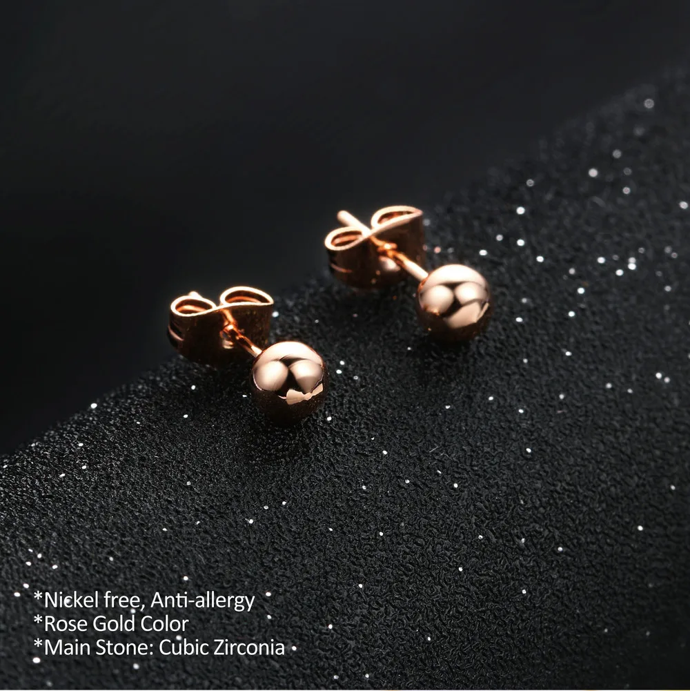 Metal Ball Stud Earrings - Image 3