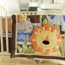 7 шт мультфильм Африка Лев мальчик детская кроватка постельные принадлежности набор Одеяло Бампер Лист 4 малыш постельные принадлежности набор постельных принадлежностей для детской кроватки дети