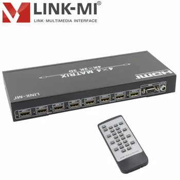 

LINK-MI HDMI Matrix 4x4 Switch Splitter Amplifier HDMI Matrix 4 in 4 out ,1.4 HDMI SWITCH SPLITTER 4kx2k 3D/EDID/RS232 LM-MX44