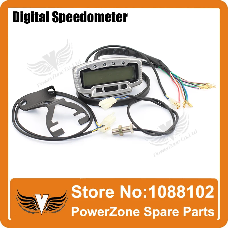 Motorcycle Digital Speedometer Odometer Dashboard Speedo Meter Motorcycle Speed Sensor Universal