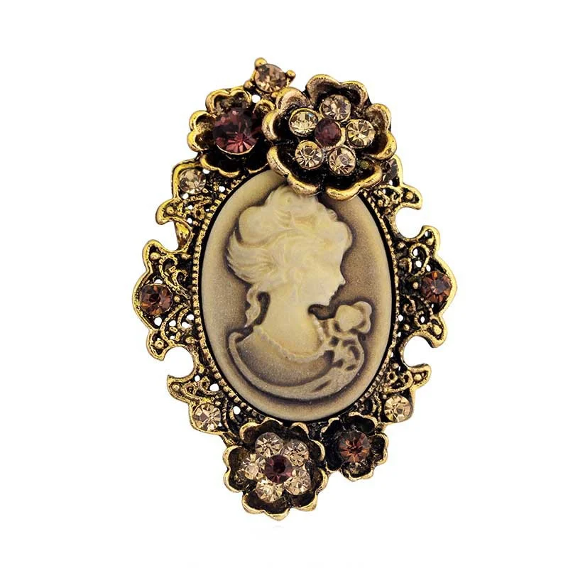 new cameo brooches for women vintage brooch female Vintage brooches
