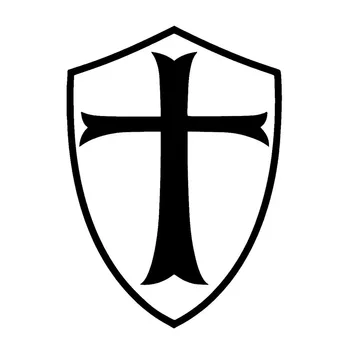 

12.6*17.7CM Funny Car Stickers Knights Templar Fashion Custom Vinyl Decals Car Styling Black/Silver C7-1376