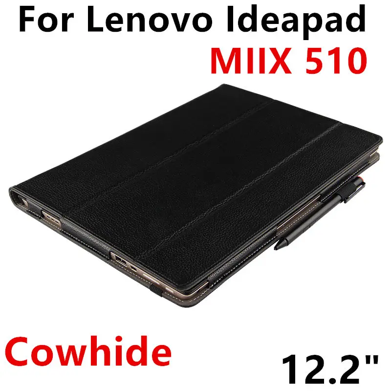Case Cowhide For Lenovo Ideapad Miix 510 Genuine Protective Smart cover