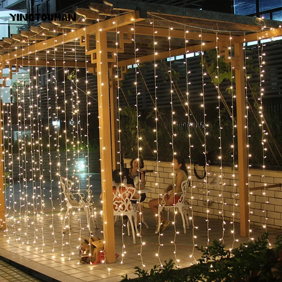 

YINGTOUMAN 110V/220V EU Plug US Plug 6*3M 600LED String Garland Christmas Tree Fairy Light Home Garden Party Holiday Decoration