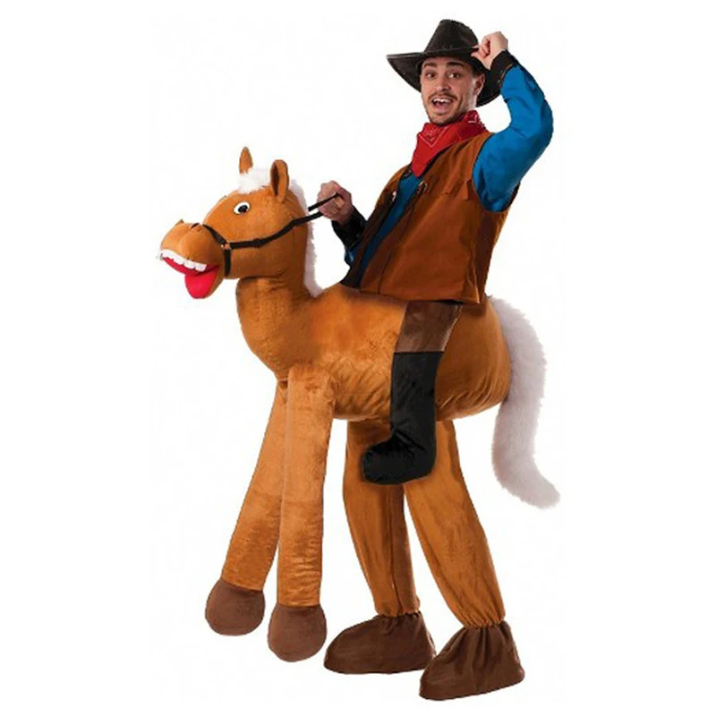 Ковбойские костюмы для взрослых с лошадью, аниме, надутые мужские костюмы на Хэллоуин, Рождество, карнавал, вечерние игрушки, одежда для мужчин
