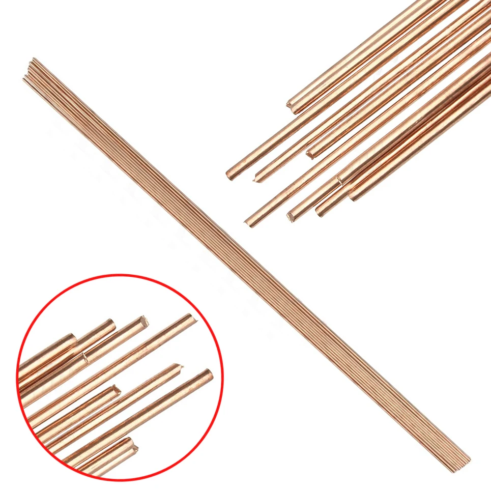 10pcs New Red Copper Solid Round Gas Bronze Rod For Riveting Cutting 1.6*330mm