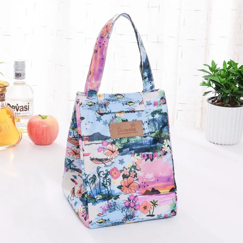 Insulation package Aluminium foil insulated Picnic lunch bag cartoon print women fashion warmer food keeper bag ice pack