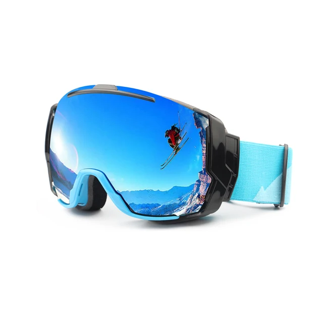 US $16.72 Ski Goggles UV400 Antifog with Sunny Day Lens and Cloudy Day Lens Options Snowboard Sunglasses Wea