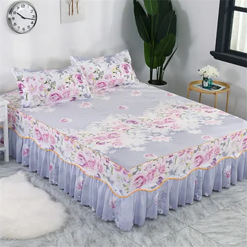 

30Home Textile Bedcover cubrecama bedspread bedclothes Bed skirts flowers colourful bedspreads bed linings 1.8/1.5/1.2 meters.
