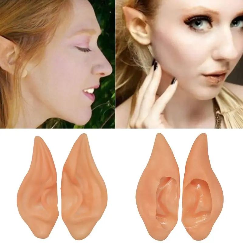 

Soft Silicone Monster Elf Fairy Angel Simulation Ears Halloween Cosplay Masquerade Performance Party Decoration Props Prank Toy