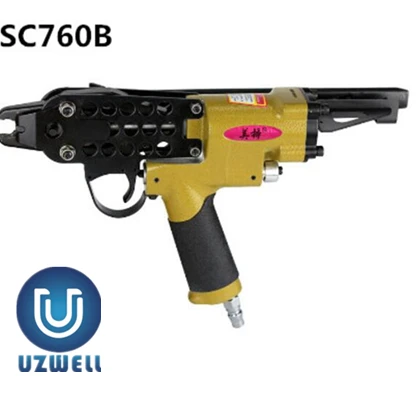 UZWELL SC760B пневматический пистолет с-кольцом, пневматический пистолет для ногтей, плоскогубцы с кольцом для боров, аутентичный C-Ring Naier