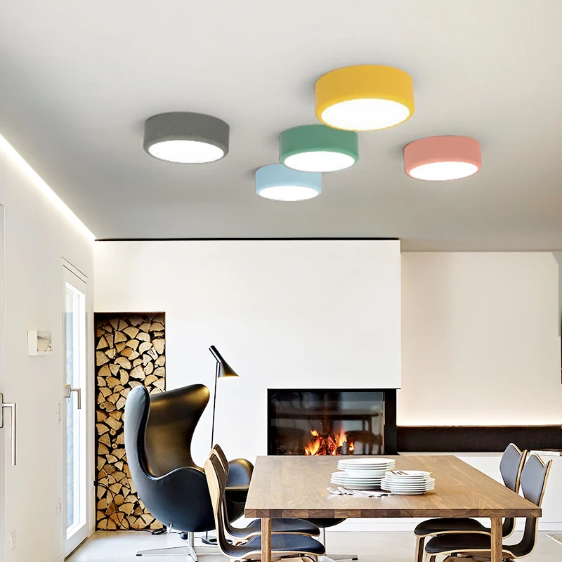 

Ceiling Lights Modern minimalist style iron round LED living room ceiling lamp bedroom entrance hall balcony corridor lighting