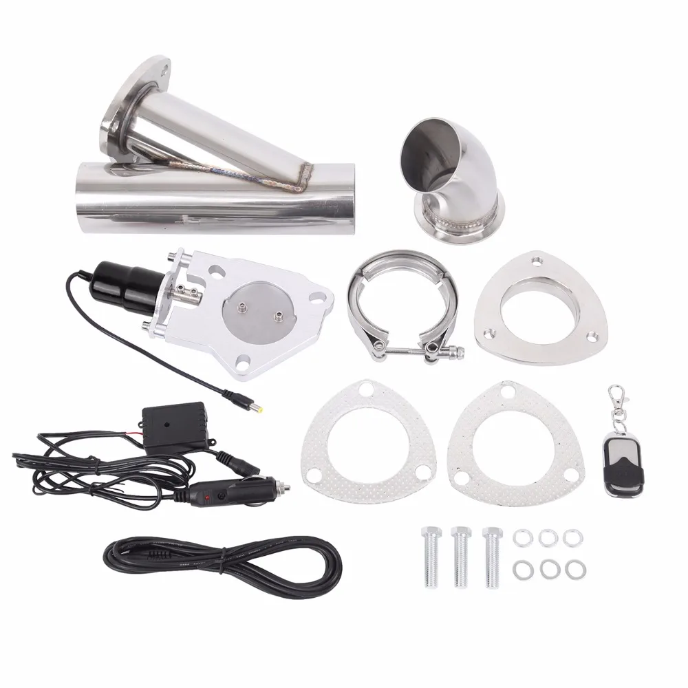 (Ship from EU) 2.5" Electric Stainless Steel Exhaust System Exhaust