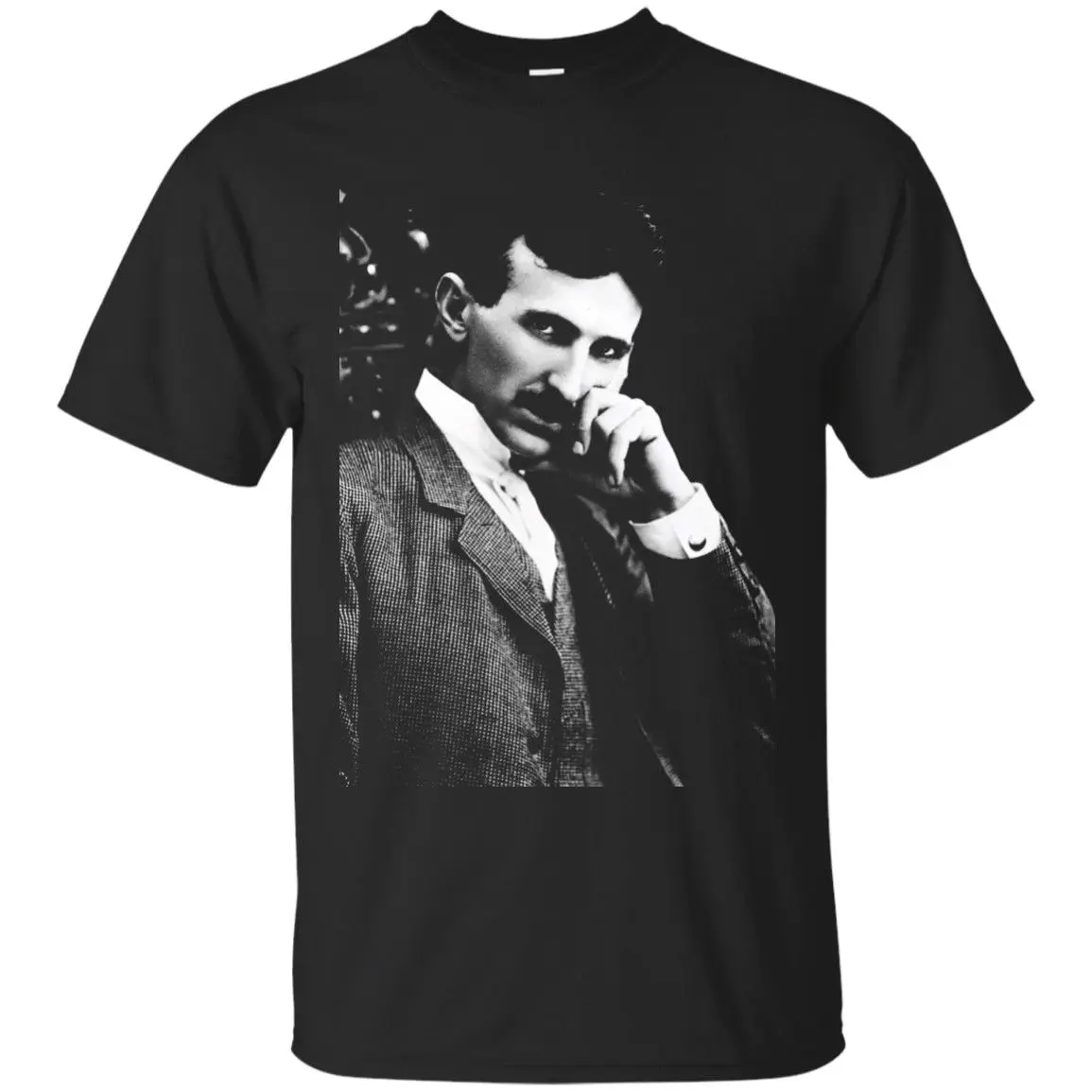 Nicola Tesla Черная Мужская футболка TeeCool Повседневная Унисекс модная Бесплатная