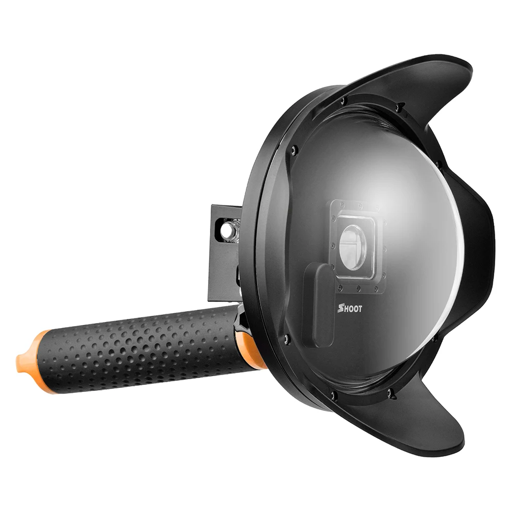 

for Go Pro 6 inch Dome Port For GoPro HERO 4 3+ Black Silver Action Camera with Float Grip Waterproof Case for GoPro Accessories