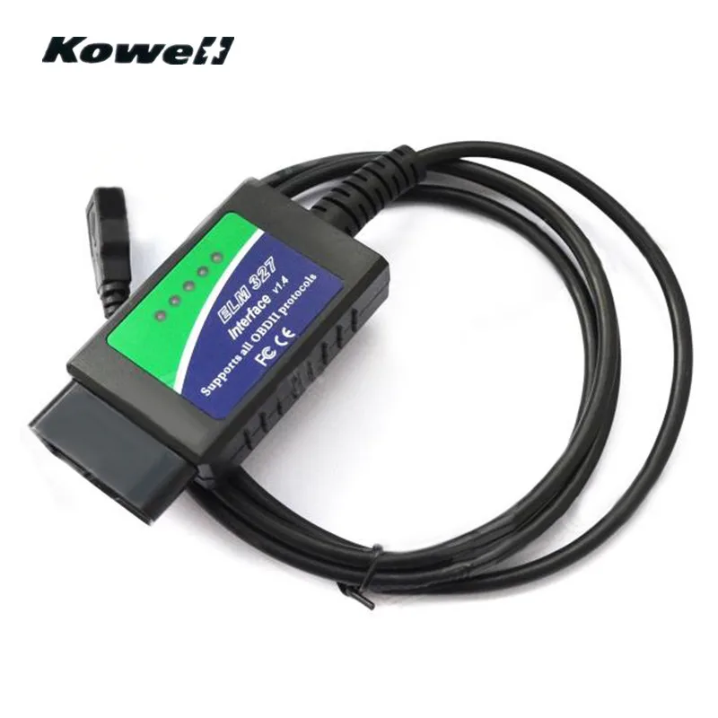 KOWELL V1.4 Car 1.5m USB Cable ELM327 OBD OBD2 Diagnostics Scan Tool