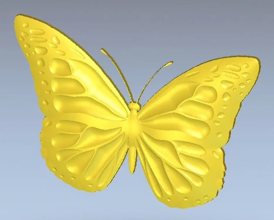 

3d model relief for cnc in STL file format butterfly