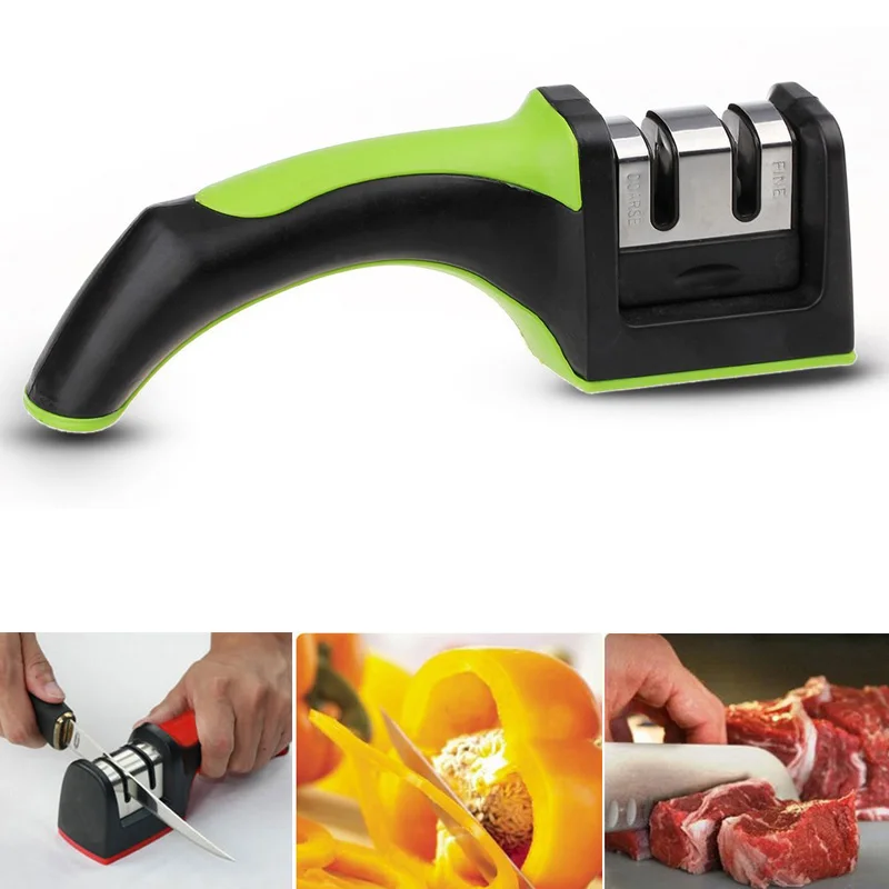 

New Two Stages Diamond Ceramic Kitchen Knife Sharpeners Sharpening Stone Household Sharpener Kitchen Knives Tools Knives Tools