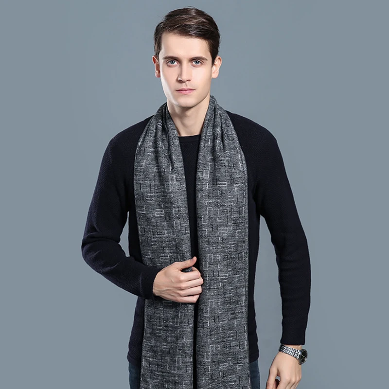 [FEILEDIS] новые мужские шарфы на осень и зиму, универсальные декоративные мужские деловые шарфы FD226