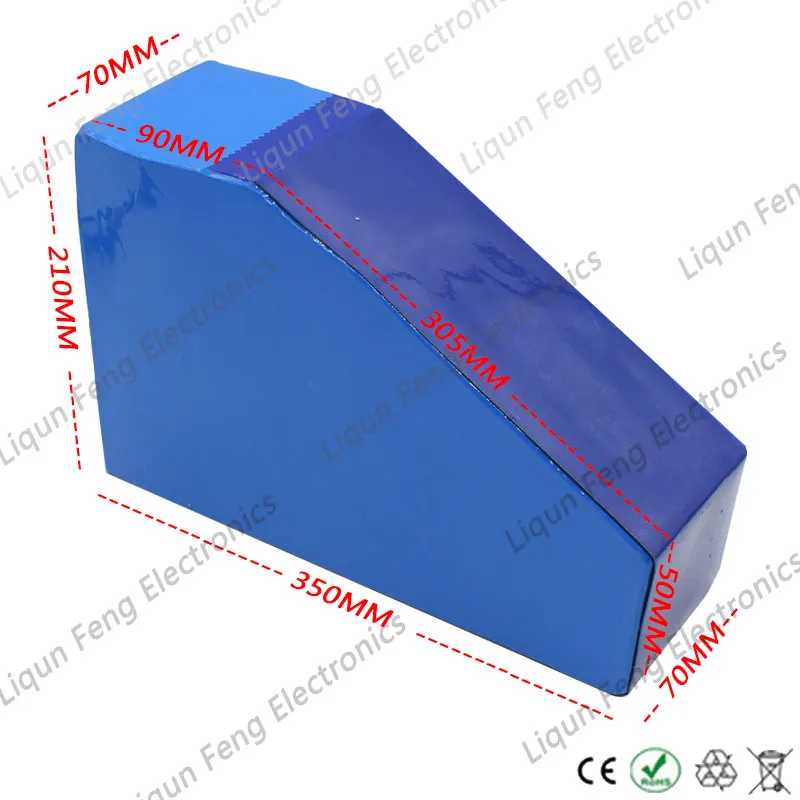 Таможенный налог Треугольники 72V 18AH литий-ионная батарея 72V 18AH, фара для электровелосипеда в батарея 72V 3000 ваттовый мотовелосипед батарея для электрического велосипеда