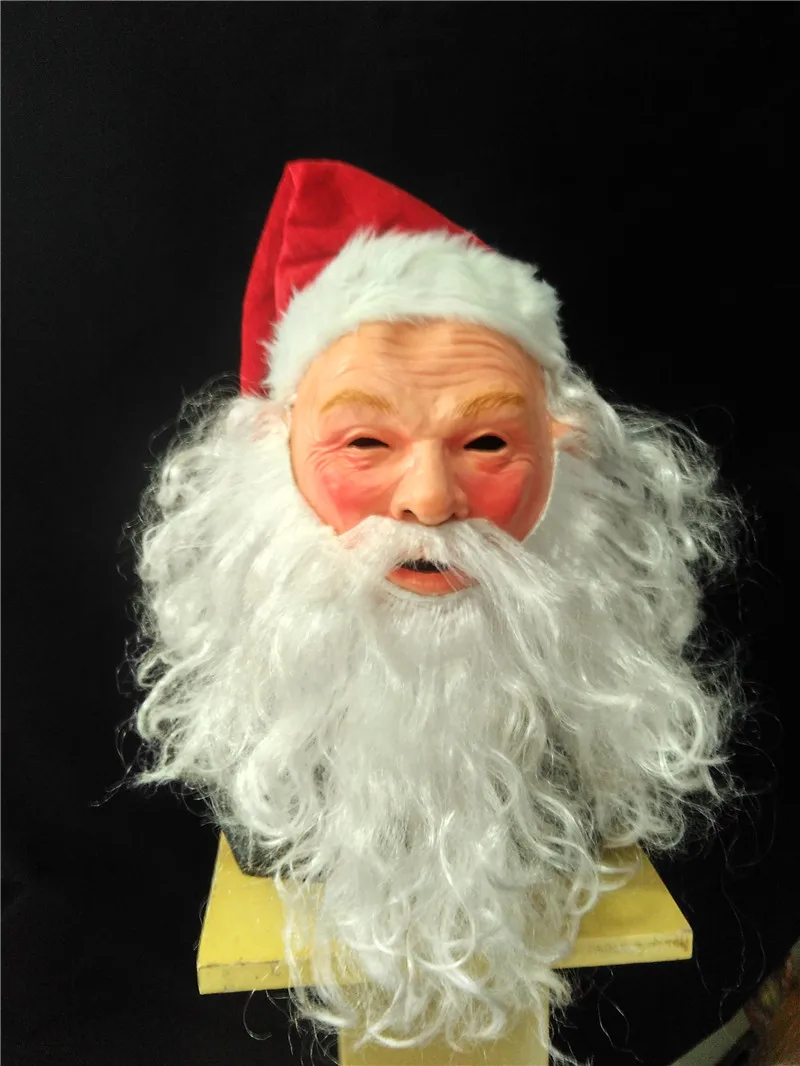 

Christmas Santa Claus and Deer Latex Mask Adult Full Head Costume