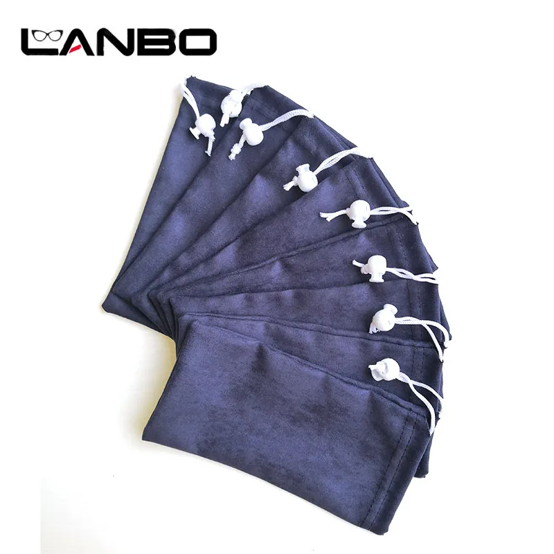 LANBO 50 шт./лот, 18*9 см, сумка, Чехол для очков, мягкие очки, замшевые очки, аксессуары,, чехол для солнцезащитных очков, Синий чехол S43