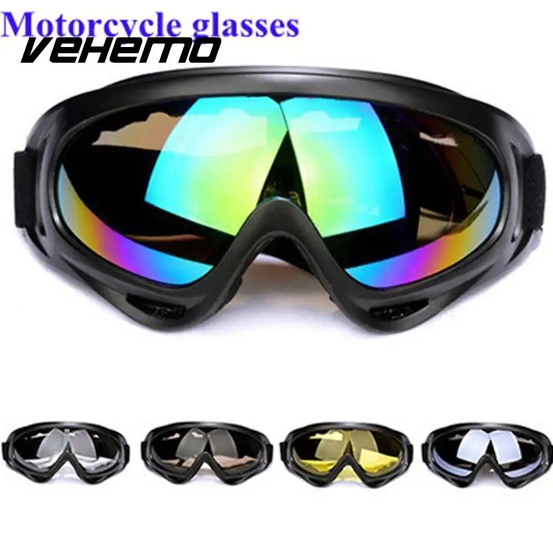 

VEHEMO Motocross Outdoor Sport Cool Bike Goggles Motorcycle Off Road Racing Goggles Motor Enduro Eyewear Helmet Goggles Anti-UV