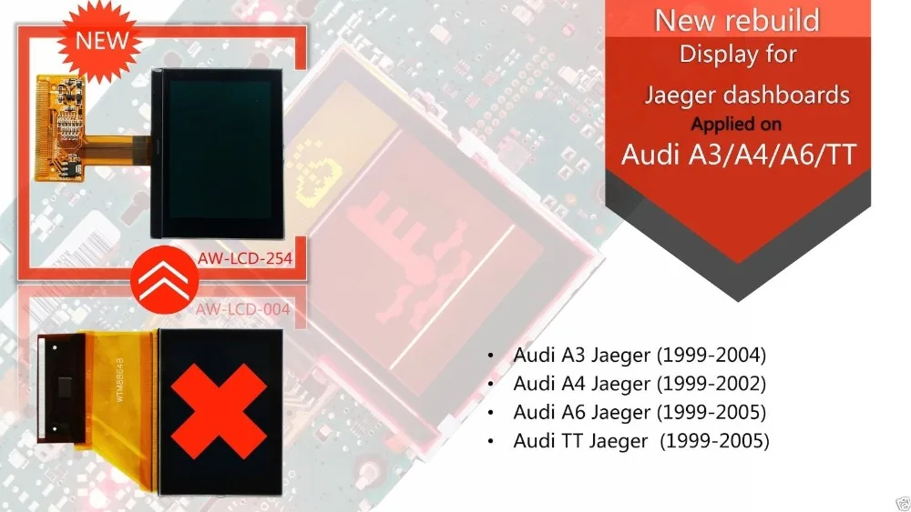 Дисплей приборной панели для Audi Jaeger A3/A4/A6/TT ЖК-панель приборов