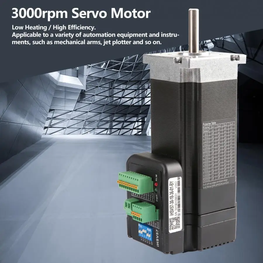 

180W 3000rpm Servo Motor 0.6Nm Integrated Servo Motor DC36V IHSV57-30-18-36 Servo Motor
