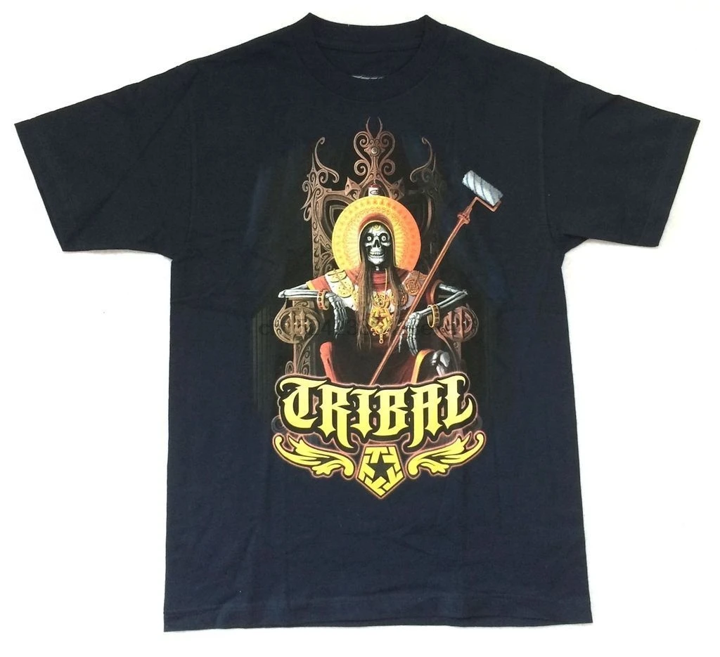 

Tribal Gear Graffiti Street Art Skeleton King Blue T Shirt New Official Mens
