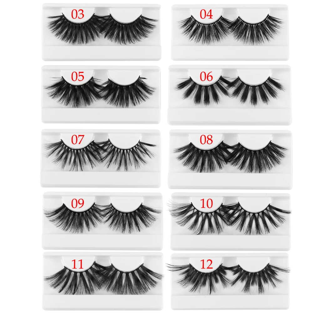 

1 Pair 25mm Extra Length Lash 3D Faux Mink Hair False Eyelashes Wispy Fluffy Long Thick Lashes Eye Beauty Fashion Extension Lash