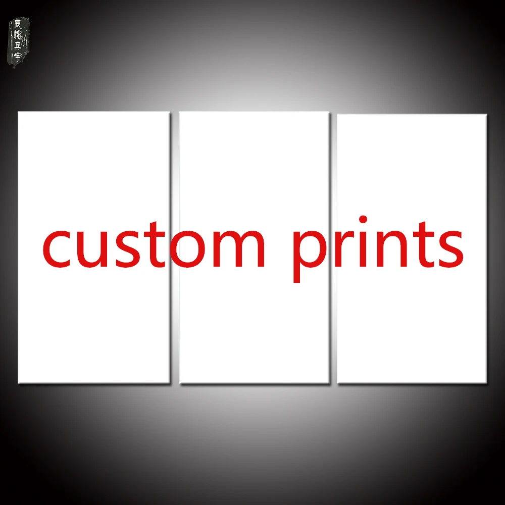 

Custom Painting on Canvas 3 Pieces Produce Your Photos Customized Prints Modular Home Wall Decor for Living Room
